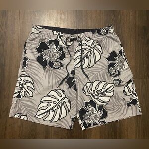 Vintage Men’s Speedo Grey Blue Hawaiian Swim Shorts M